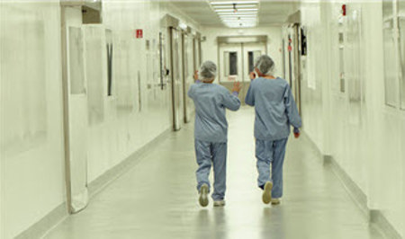 Nurses walking in a hospital