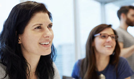 Women smiling